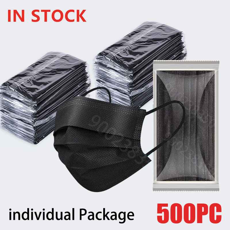 Disposable Surgical Mask - 50-500 個黒使い捨て認定サージカルマスク大人マスカリラ認定サージカルマスク安全な不織布フィルターサージカルマスク
