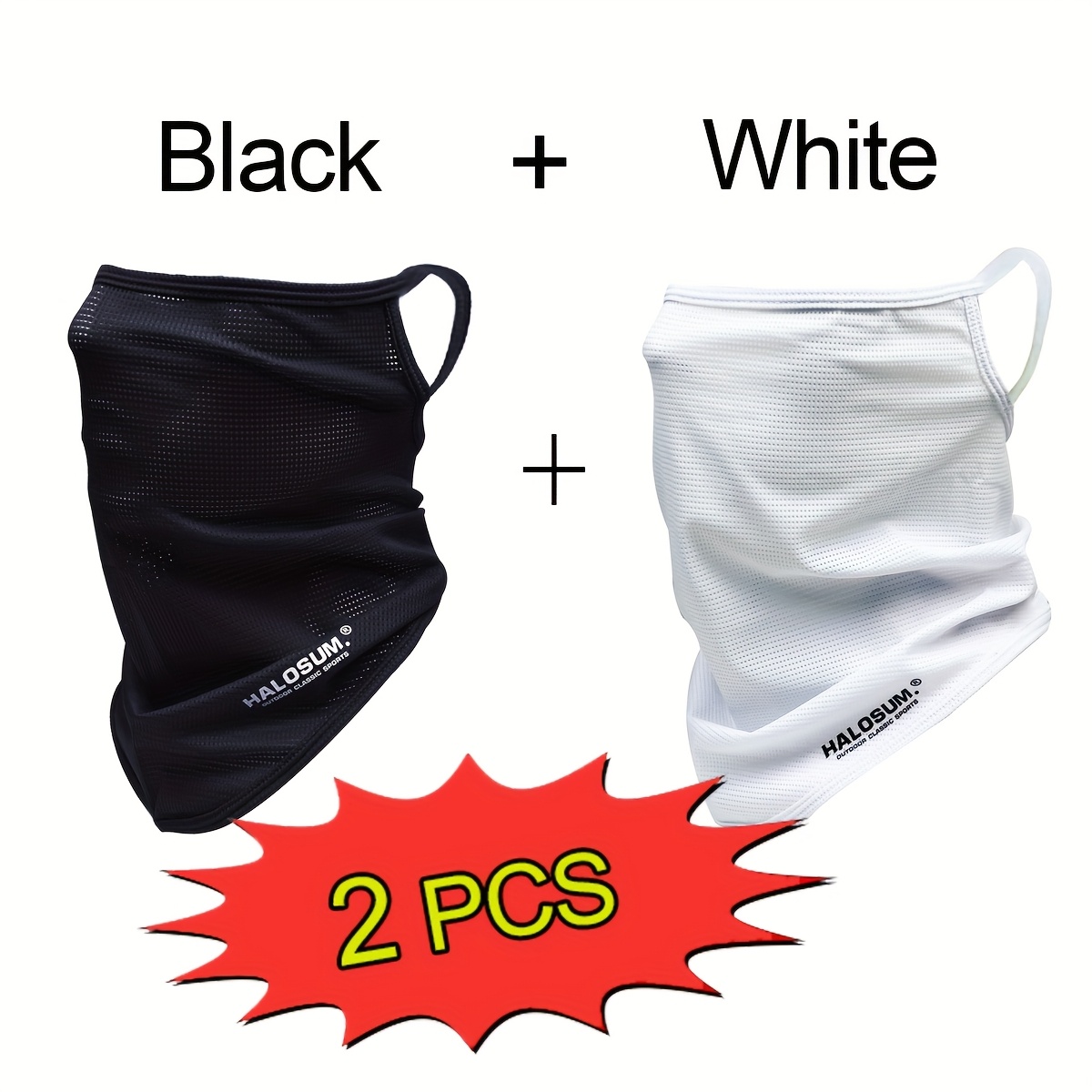 Sports Mask Breathable - 1/2 個アイスシルクフェイスマスク通気性サイクリングバイザー湿気吸収冷却抗紫外線釣りハイキングランニング速乾性フェイスカバー