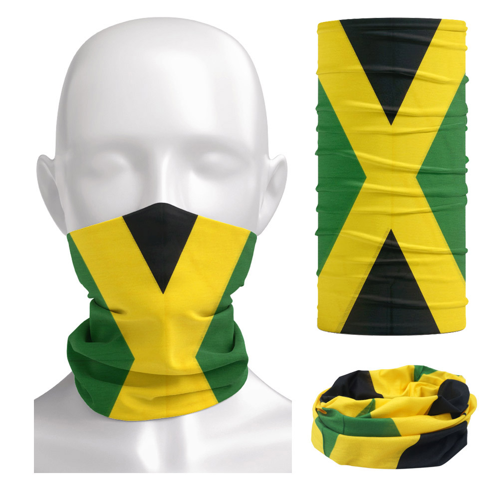 通気性ランニングフェイスマスクスカーフジャマイカ国旗バンダナ - Sports Mask Breathable のレビューと価格