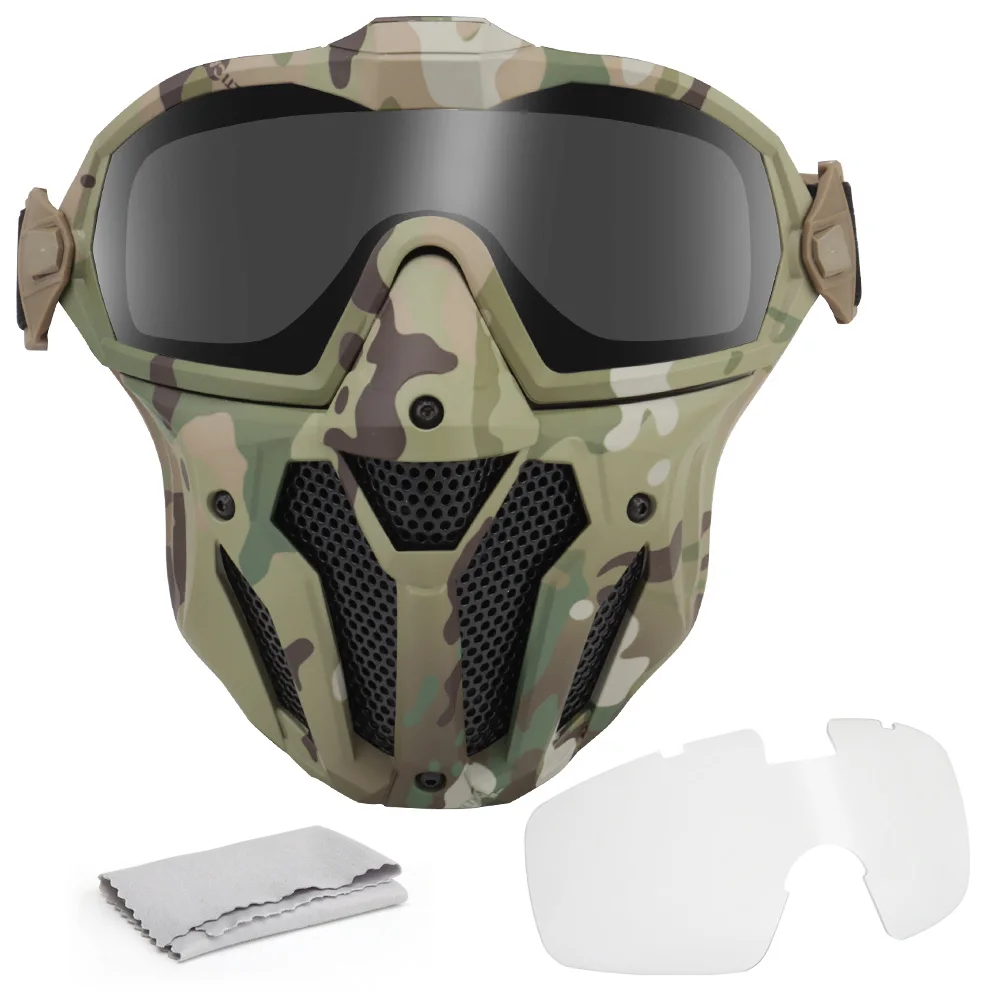 エアソフト戦術フェイスマスク,通気性,防曇,保護,狩猟,射撃 - Anti Pollution Mask のレビューと価格