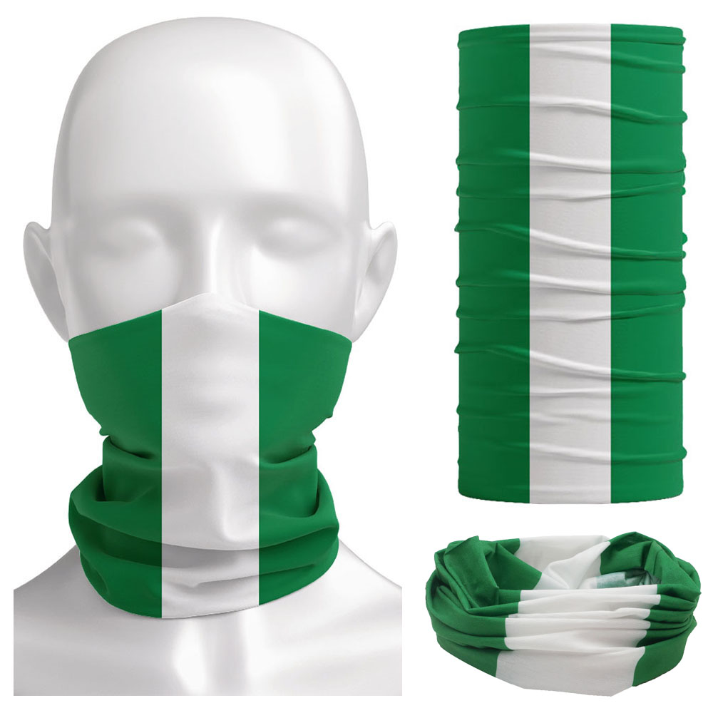 ナイジェリア国旗バンダナ女性ネックゲートルキャンプ目出し帽男 - Neck Gaiter Face Cover のレビューと価格